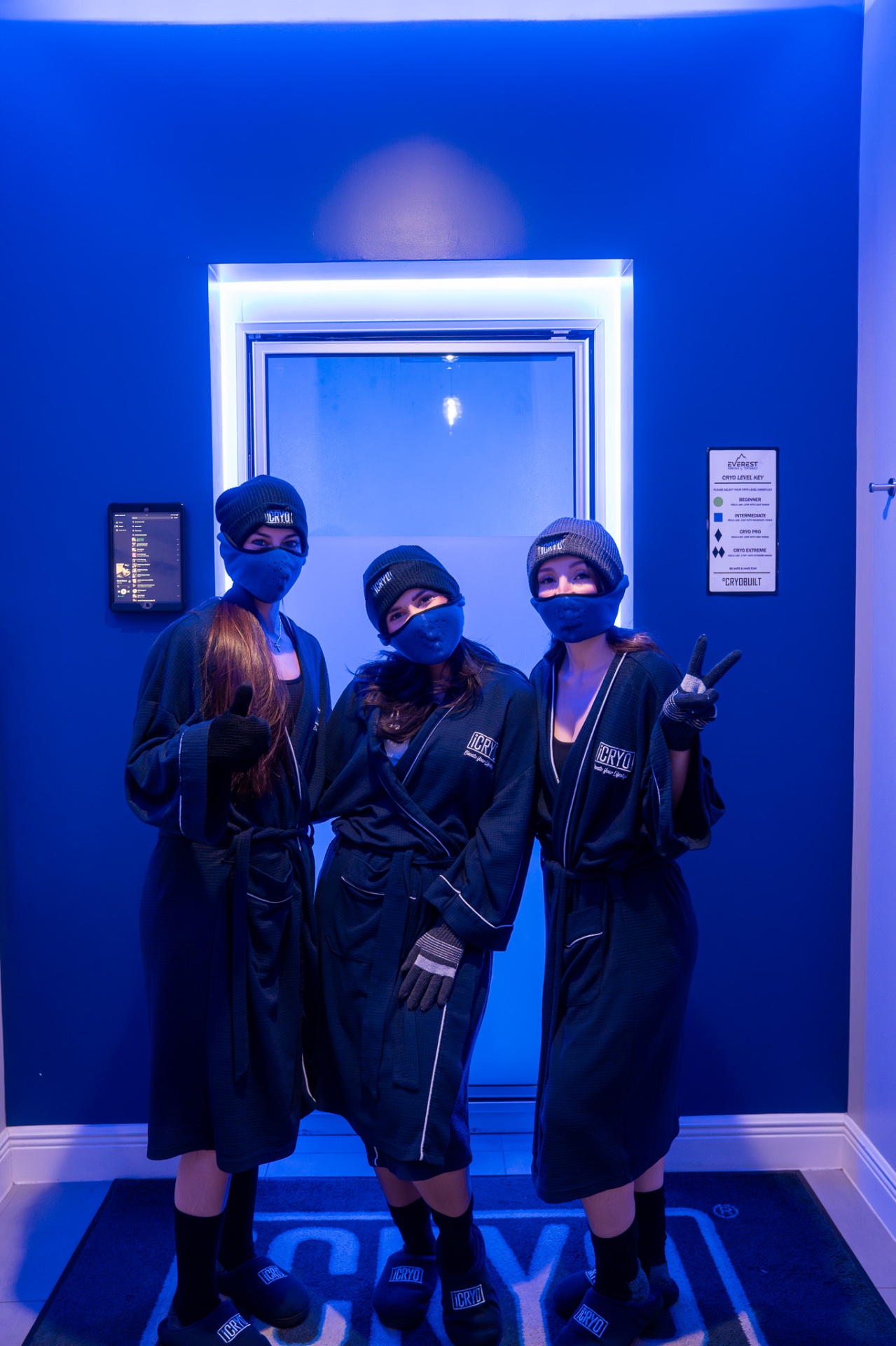 iCRYO Clemson guests in cryo robes ready for their session